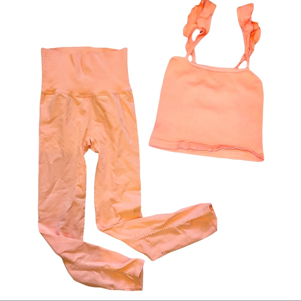 NEW Free People Movement Happiness Flirty top & Good Karma Leggings Set - Picture 2 of 13